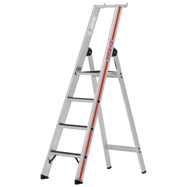 HYMER Stufenstehleiter, R13-Beschichtung, mit Plattform, Standhöhe 0,9