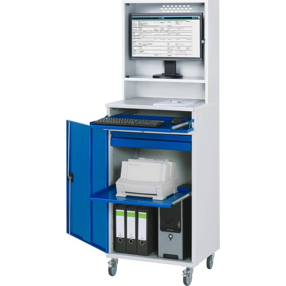 RAU Computer-Arbeitsplatz mit Monitorgehäuse, mobil-0