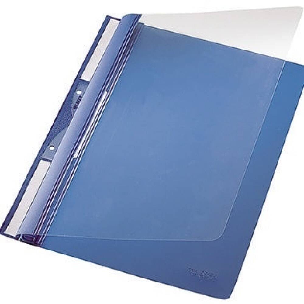 Leitz Einhakhefter 41900035 DIN A4 kfm. Heftung PVC blau-0