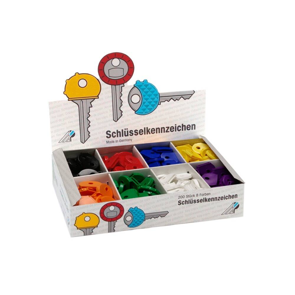 WEDO® Schlüsselkappen, rund, farblich sortiert, 200 Stk/VE-0