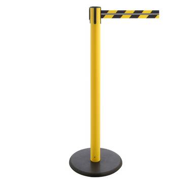 RS-GUIDESYSTEMS® Gurt-Absperrpfosten GLA 28-E REFLECTO, Länge 3,5 m