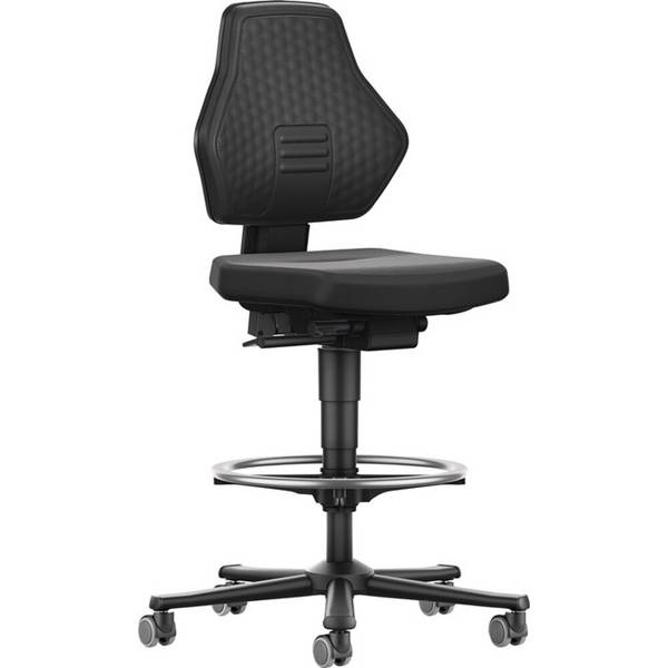 bimos  Arbeitsdrehstuhl Air Flow, Supertec-Gewebe schwarz, Rollen + Fu