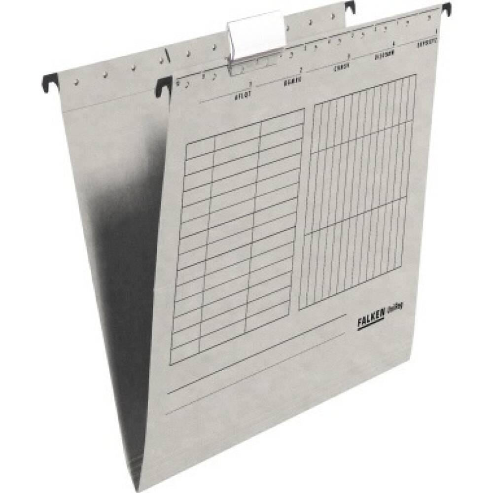 Falken Hängemappe 80004427 A4 seitlich offen Kraftkarton grau-0