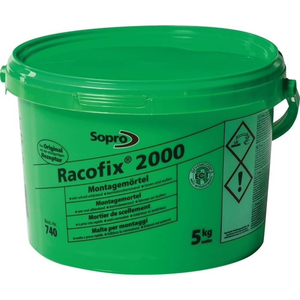 SOPRO Montagemörtel Racofix® 2000, 1:3 Raumteile (Wasser/Mörtel) 5 kg,-0