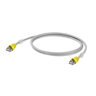 WEIDMUELLER RJ45 (gekreuzt) Netzwerk Anschlusskabel CAT 6A S/FTP 0.40 m Grau Flammwidrig, mit Rastna