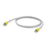 Weidmüller RJ45 (gekreuzt) Netzwerk Anschlusskabel CAT 6a S/FTP 0.50 m Grau Flammwidrig, mit Rastnasenschutz, UL-zertifiziert