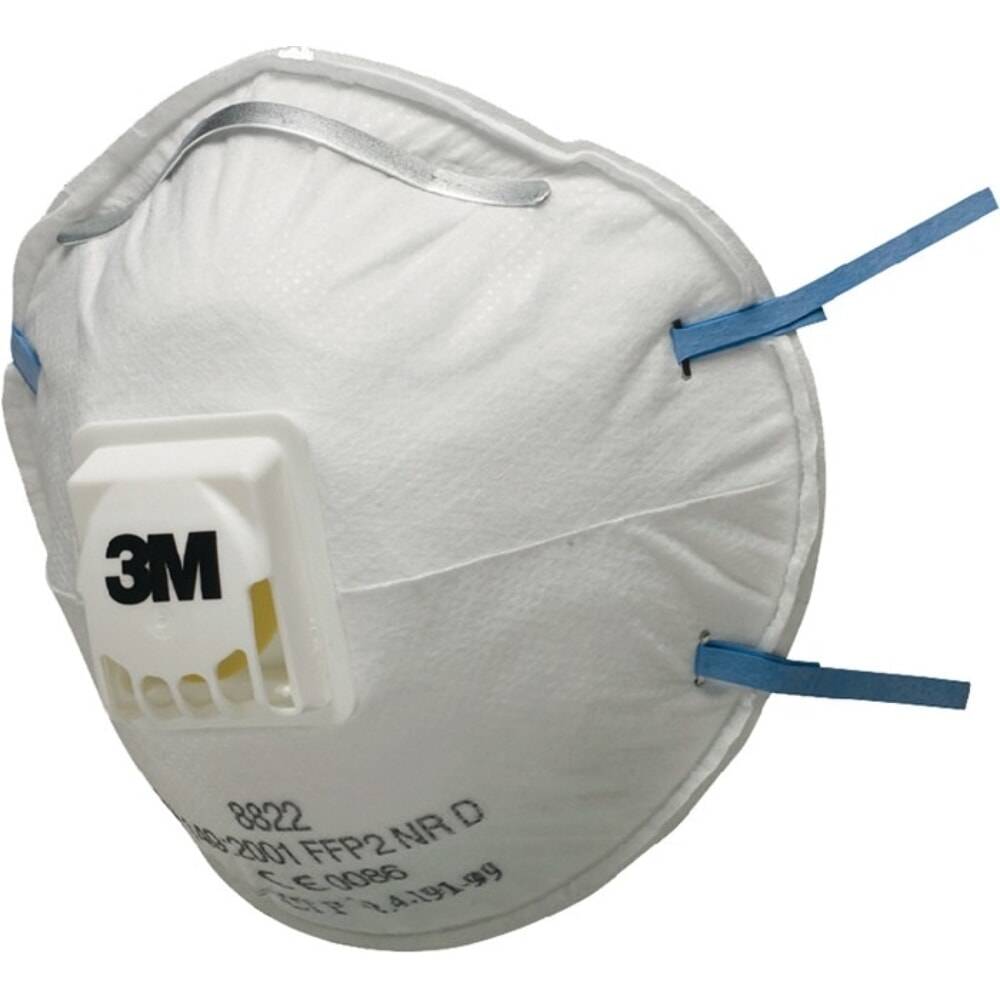 3M™ Atemschutzmaske 8822, mit Ausatemventil, FFP2 / V NR D, 10St./KT-0