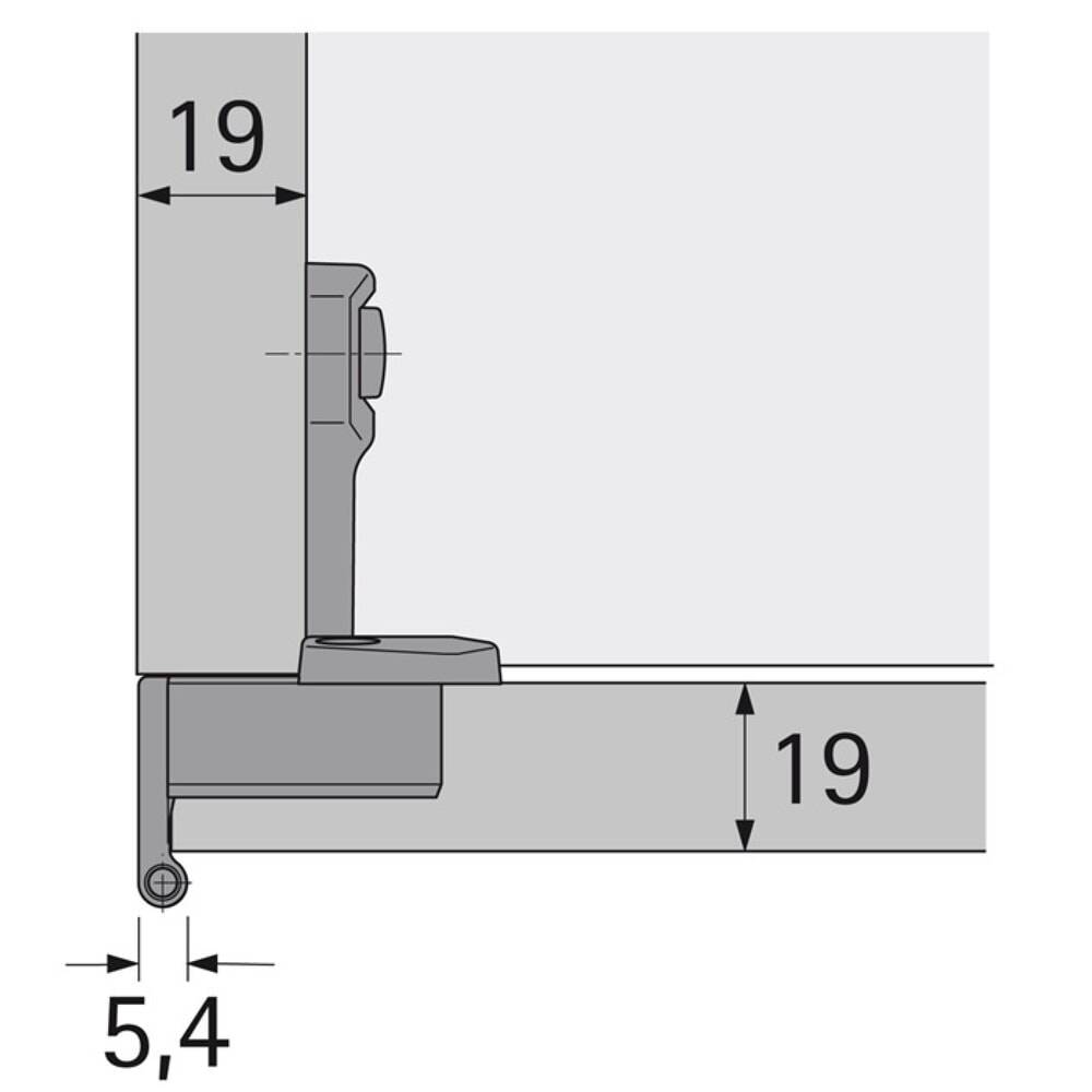 HETTICH Grundscharnier Selekta Pro 2000, mit Spreizmuffen, vorliegend-2