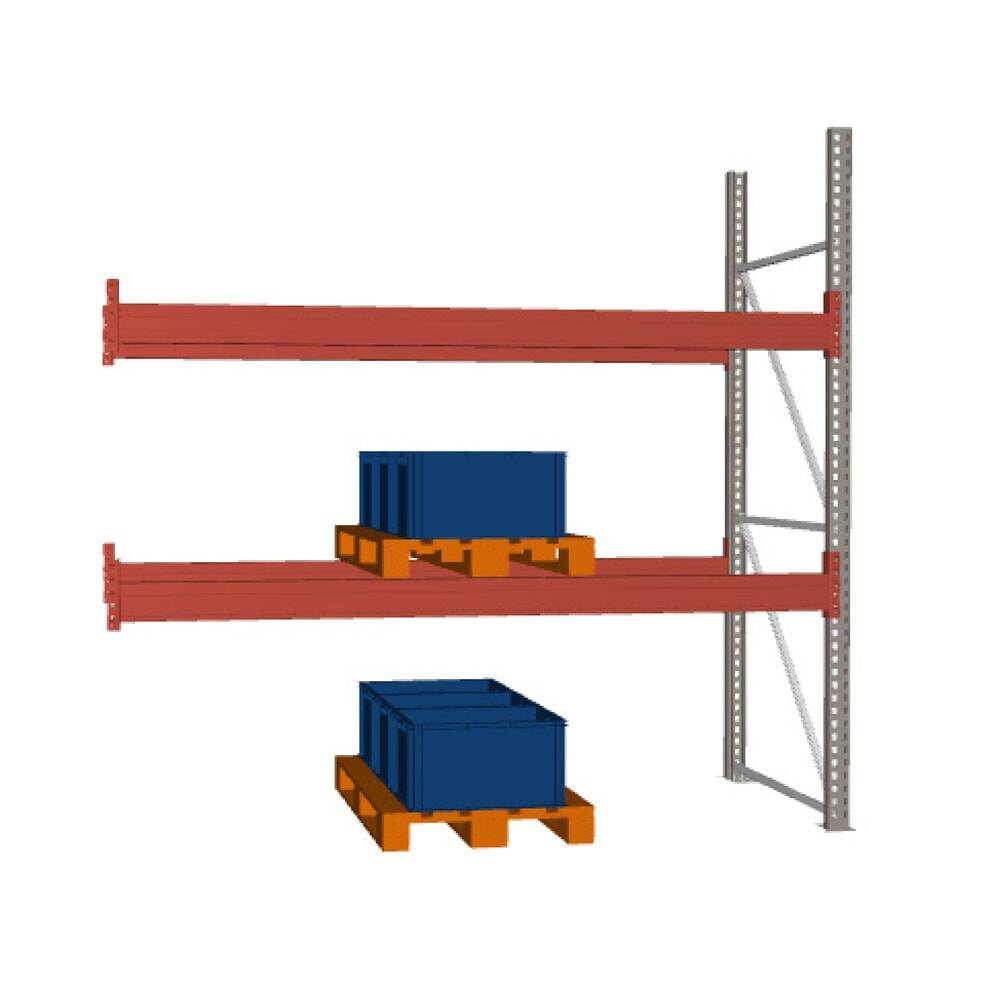 Palettenregal MULTIPAL B2700xT1100xH2700 mm Anbaufeld 9 Plätze Fachlast 2970 kg - Artikel: 7830422933-1