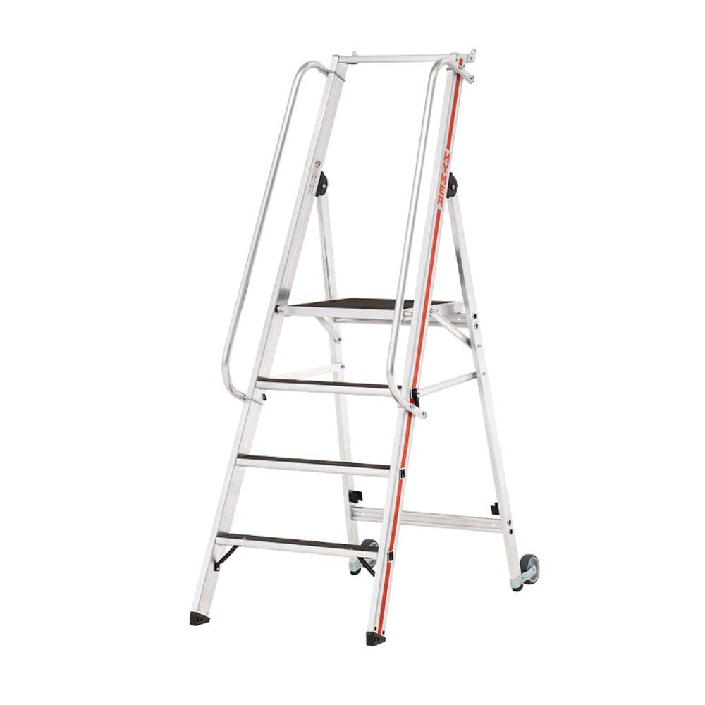 HYMER Plattformleiter, R13-Beschichtung, mit Eimerhaken, Standhöhe 0,9-0