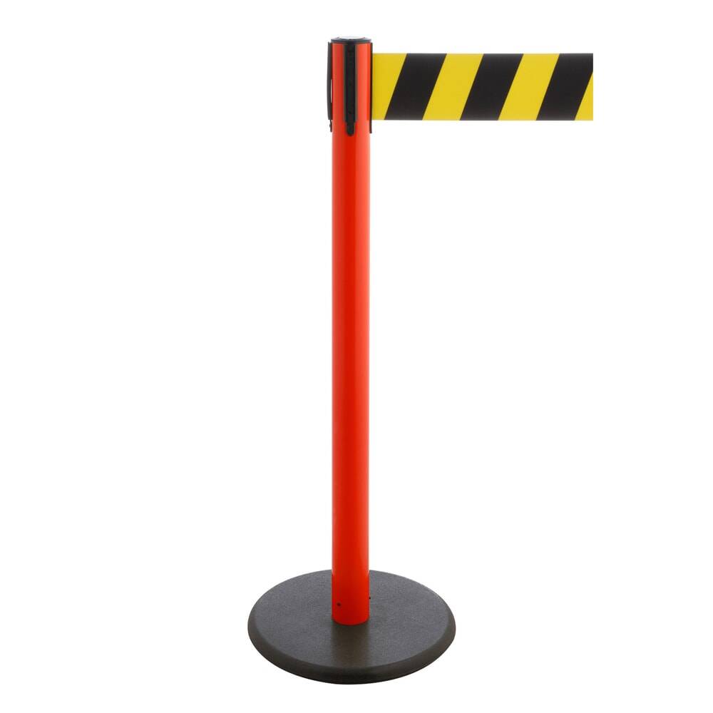 RS-GUIDESYSTEMS® Gurt-Absperrpfosten, Bodenteller aus Guss, Gurtbreite-0