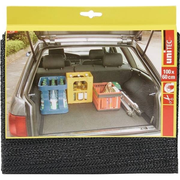 UNITEC Kofferraummatte, zuschneidbar, rutschhemmend, PVC grau, L60xB10