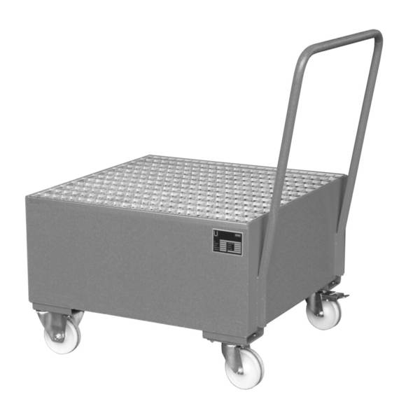 Bauer® Auffangwanne aus Stahl, verfahrbar, 1x 200 l stehend