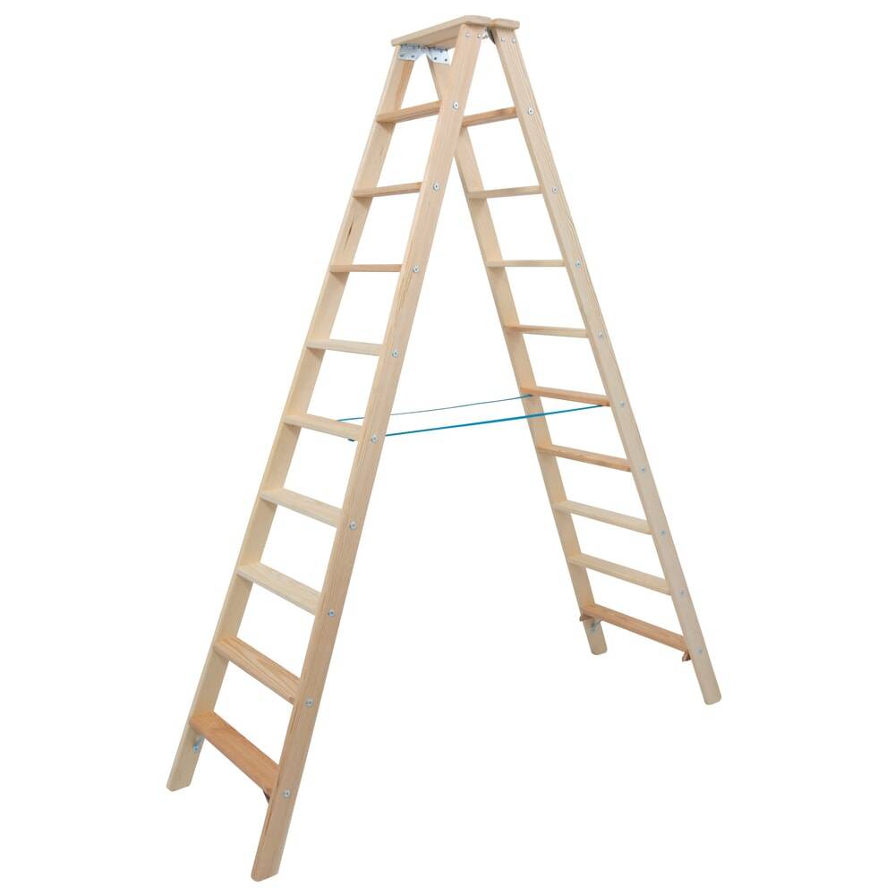 STABILO Doppelleiter Holz 2x10 Stu.-1