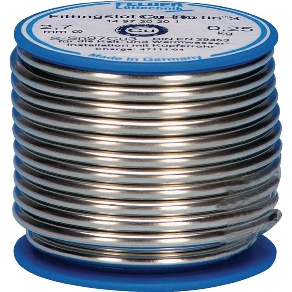 FELDER Fittingslot Cu-Rotin®3, 250 g, 2,7 mm, S-Sn97Cu3-0