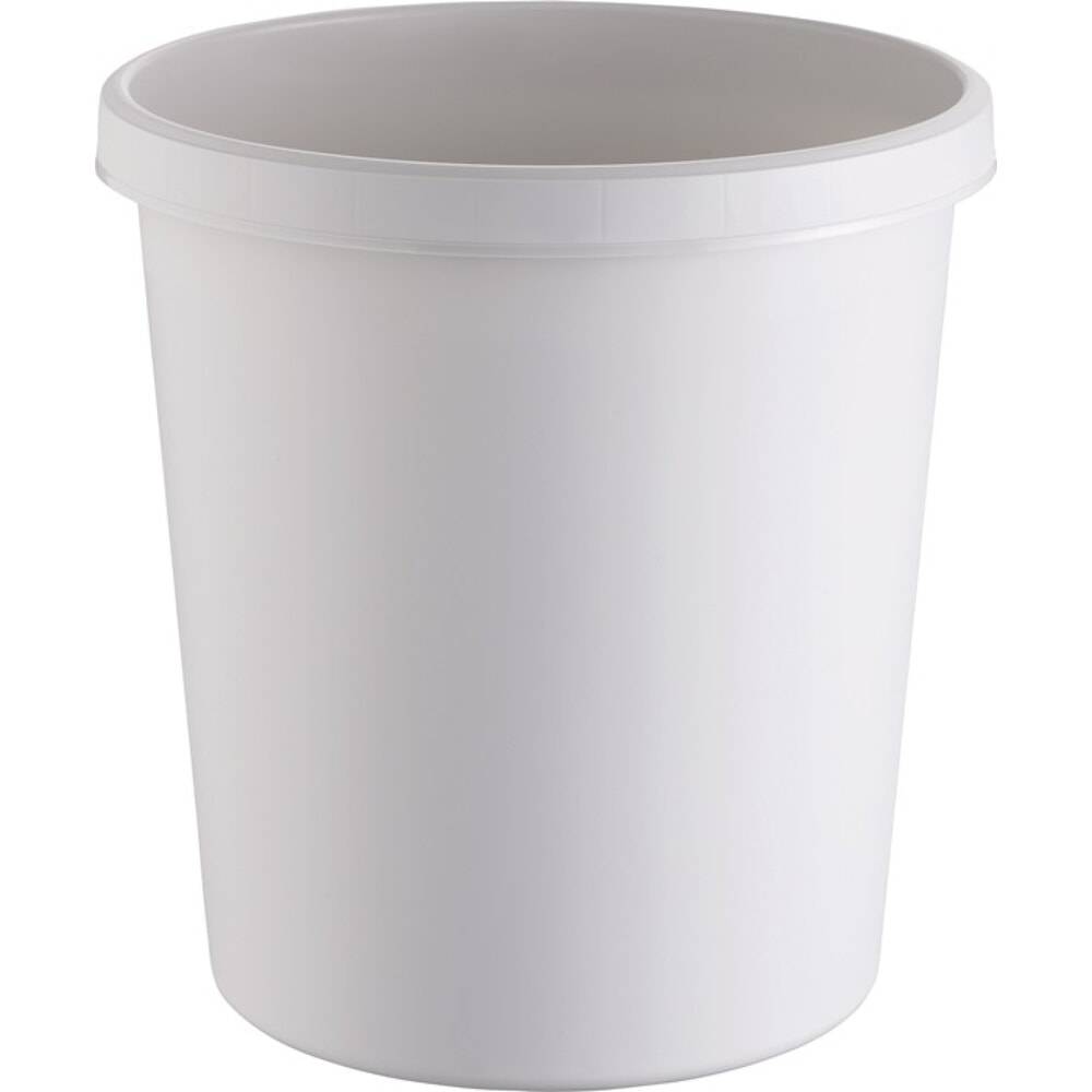 helit Papierkorb, Kunststoff, 18 l H331xØ315 mm mit Griffrand, lichtgr-0