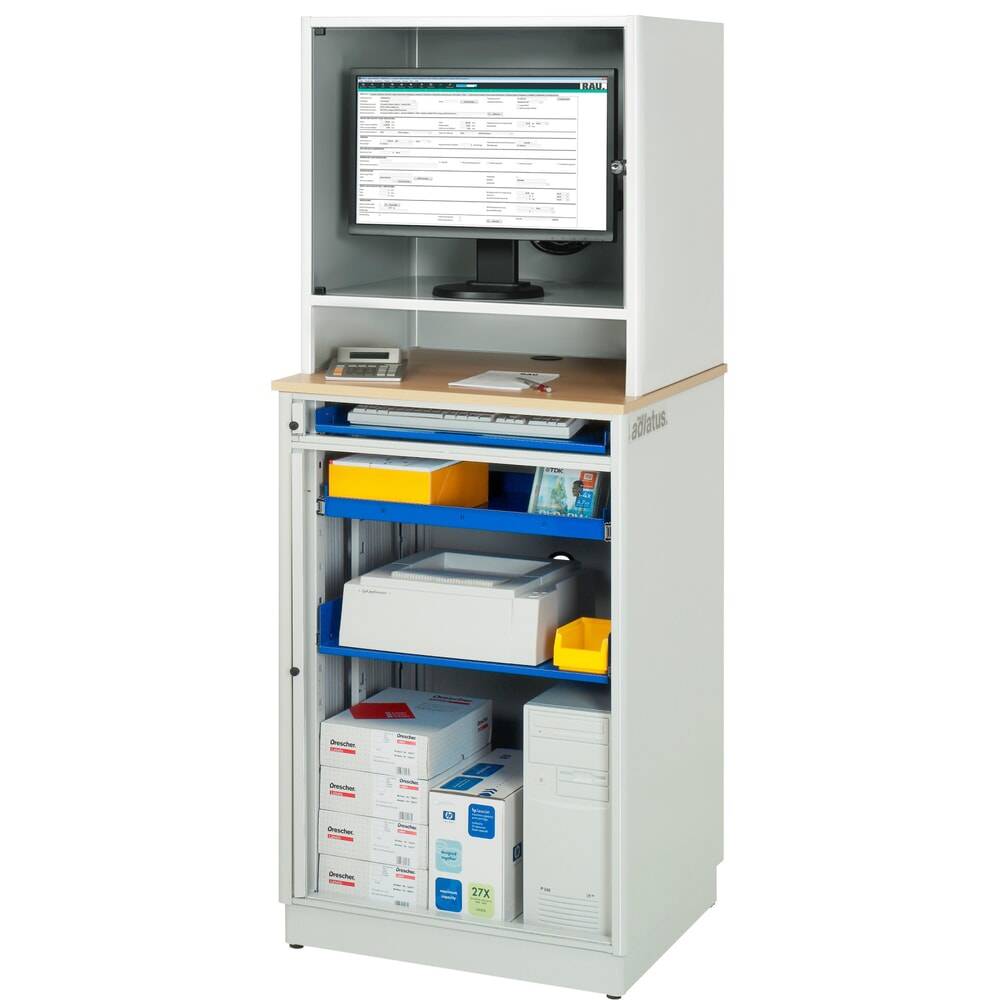 RAU Computer-Station, Tastaturauszug, 1 Schublade, stationär-1