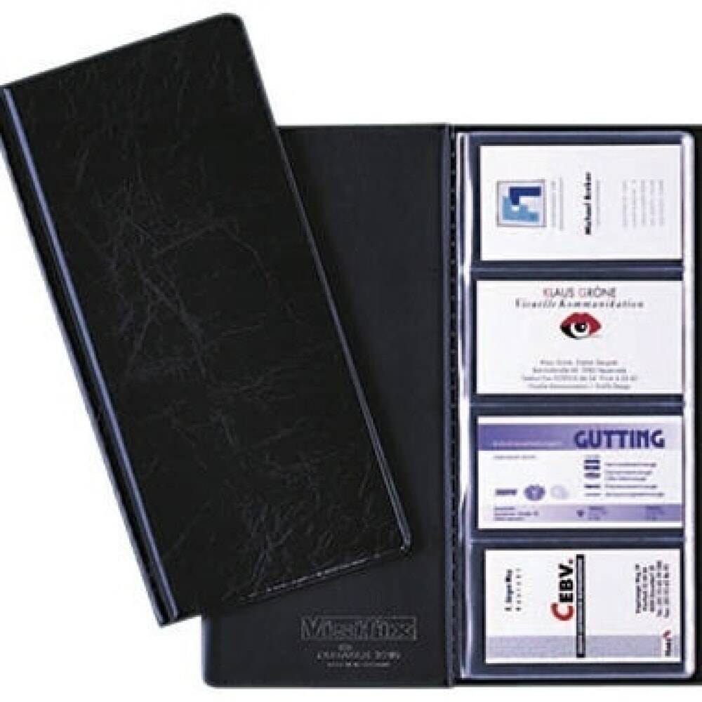 DURABLE Visitenkarten-Buch VISIFIX 238001 für 96Karten 90x57mm sw-0