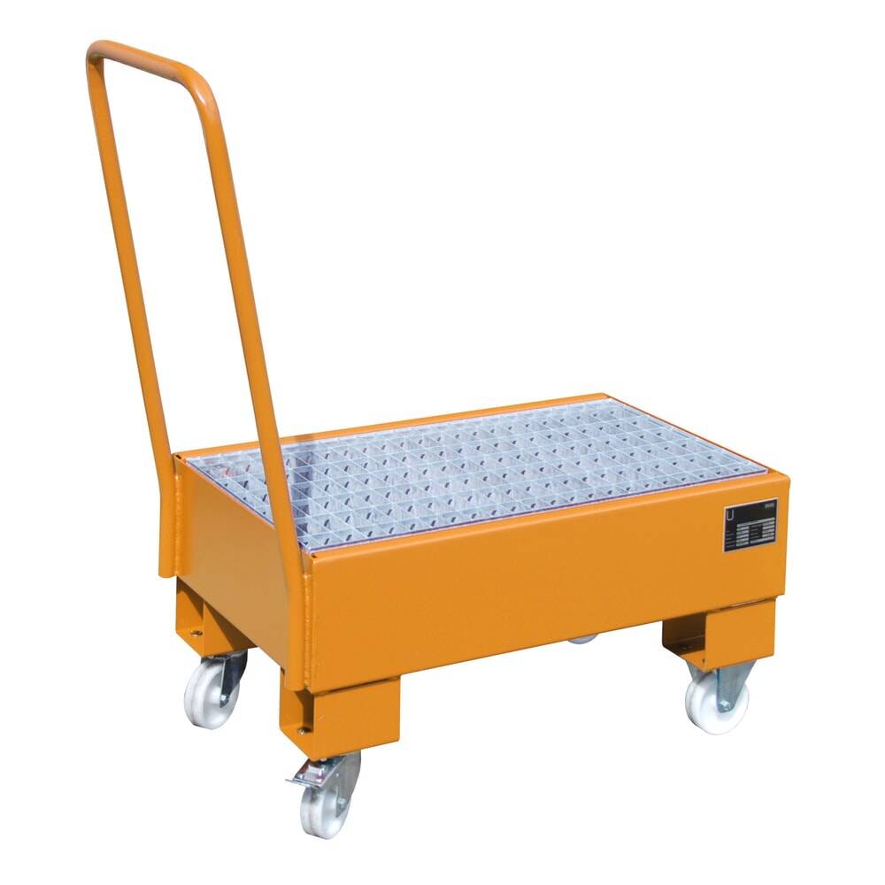 Bauer® Auffangwanne aus Stahl, verfahrbar, 2x 60 l stehend, Auffangvol-1