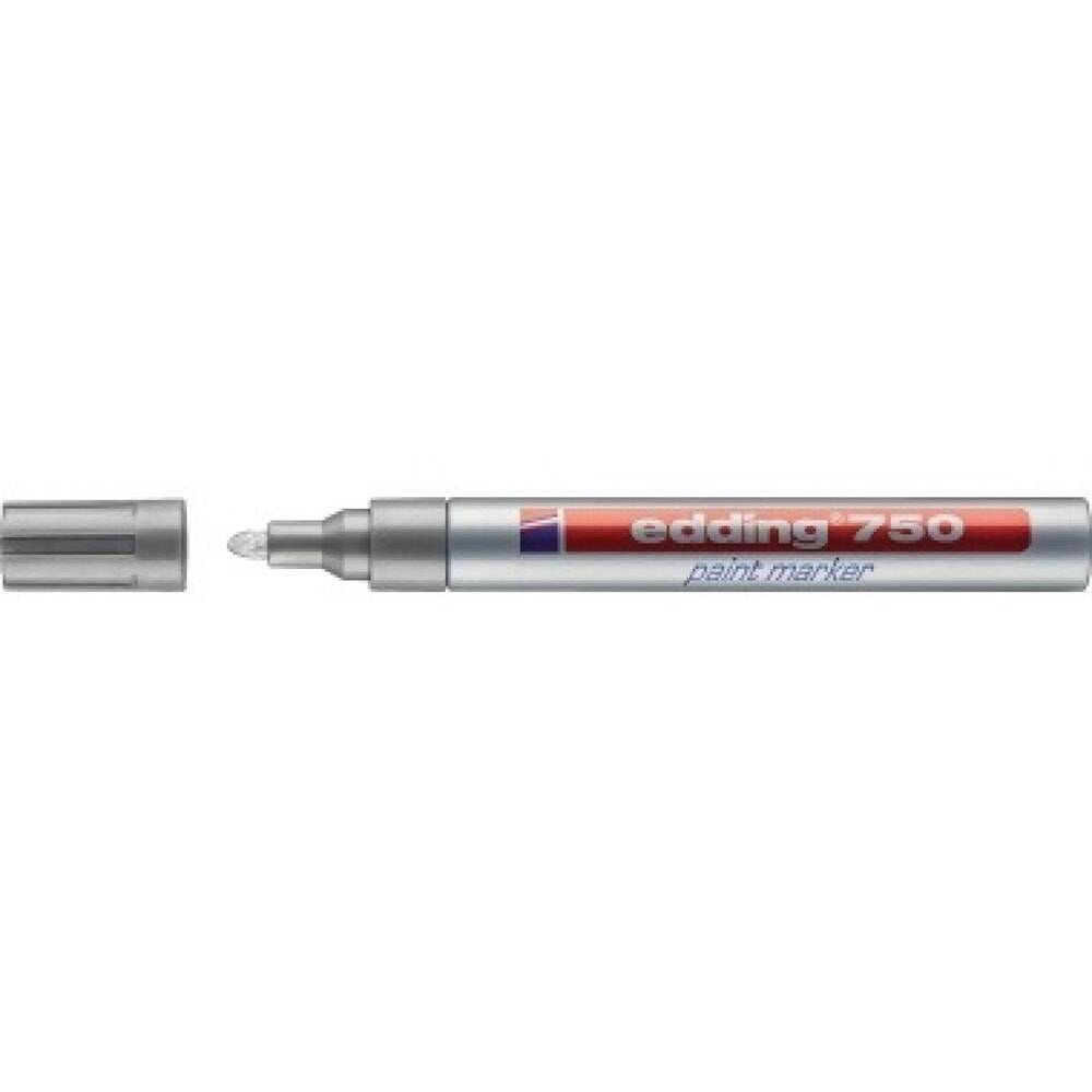 edding Lackmarker 750 4-750054 2-4mm Rundspitze permanent silber-0
