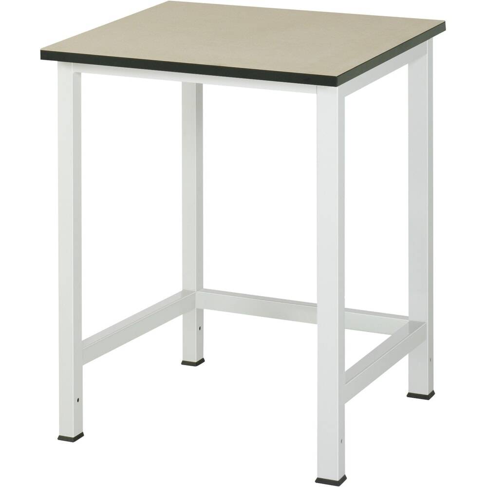 Werktisch, Grundtisch, Unterbau 45x45 mm, Platte MDF, BxTxH 750x800x825 mm, RAL 7035-0