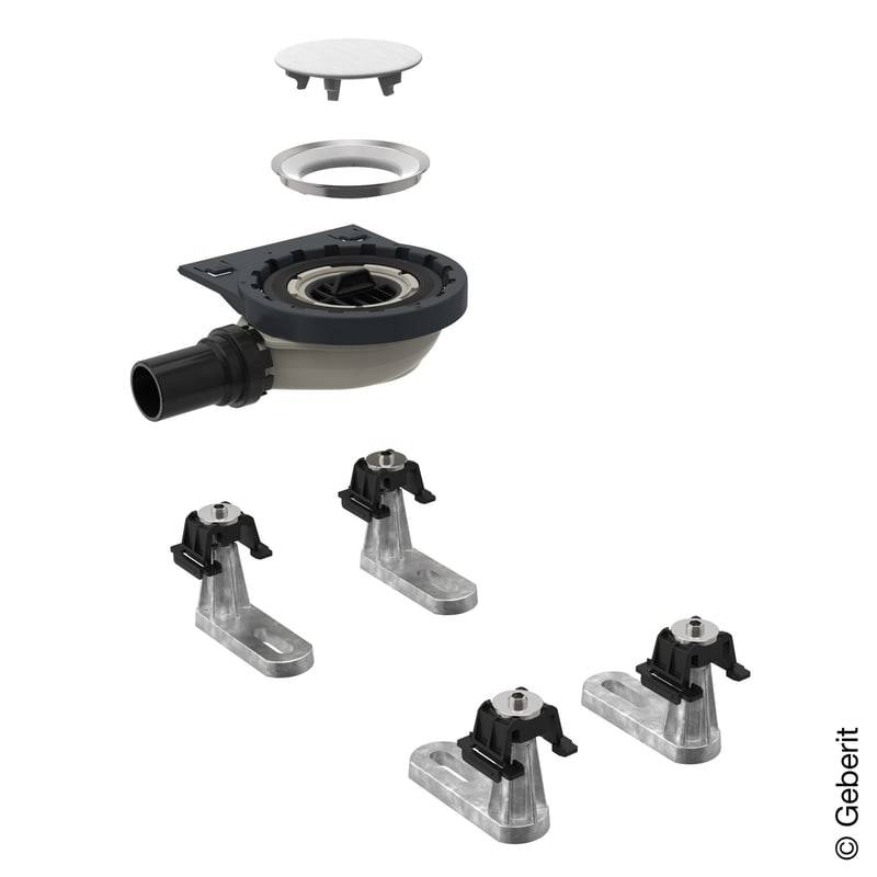 Geberit 154020001, Setaplano Rohbauset mit 4 Füßen, Sperrwasserhöhe 30 mm-0