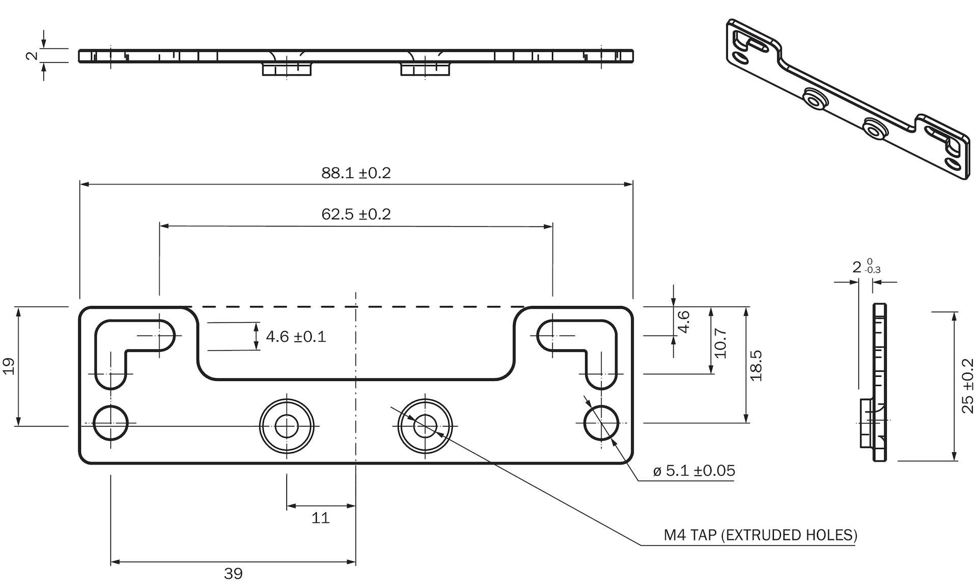 Sick 2124069, Adapterplatte-1