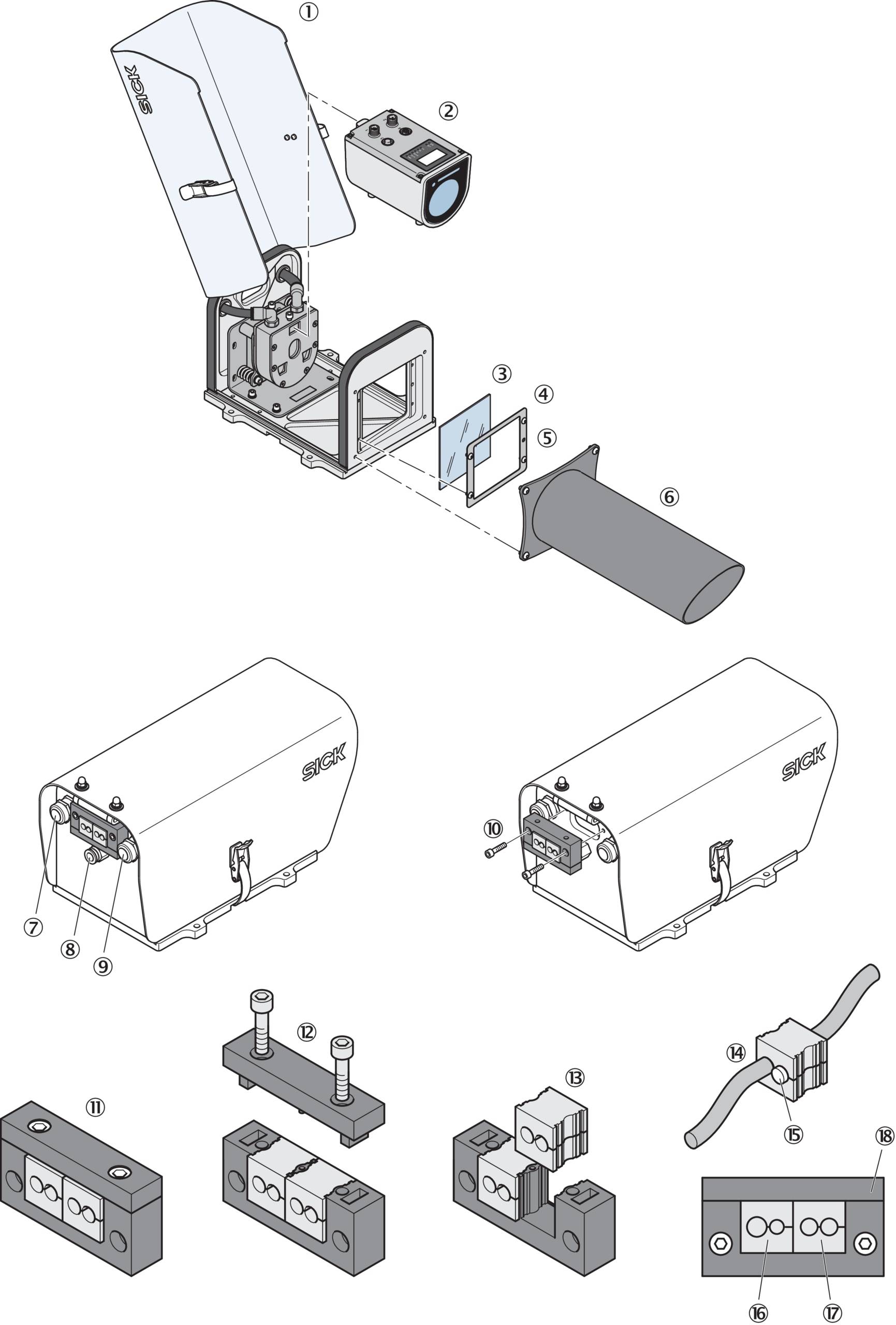 Sick 2087692, Robustes Schutzgehäuse mit Kühlung-1