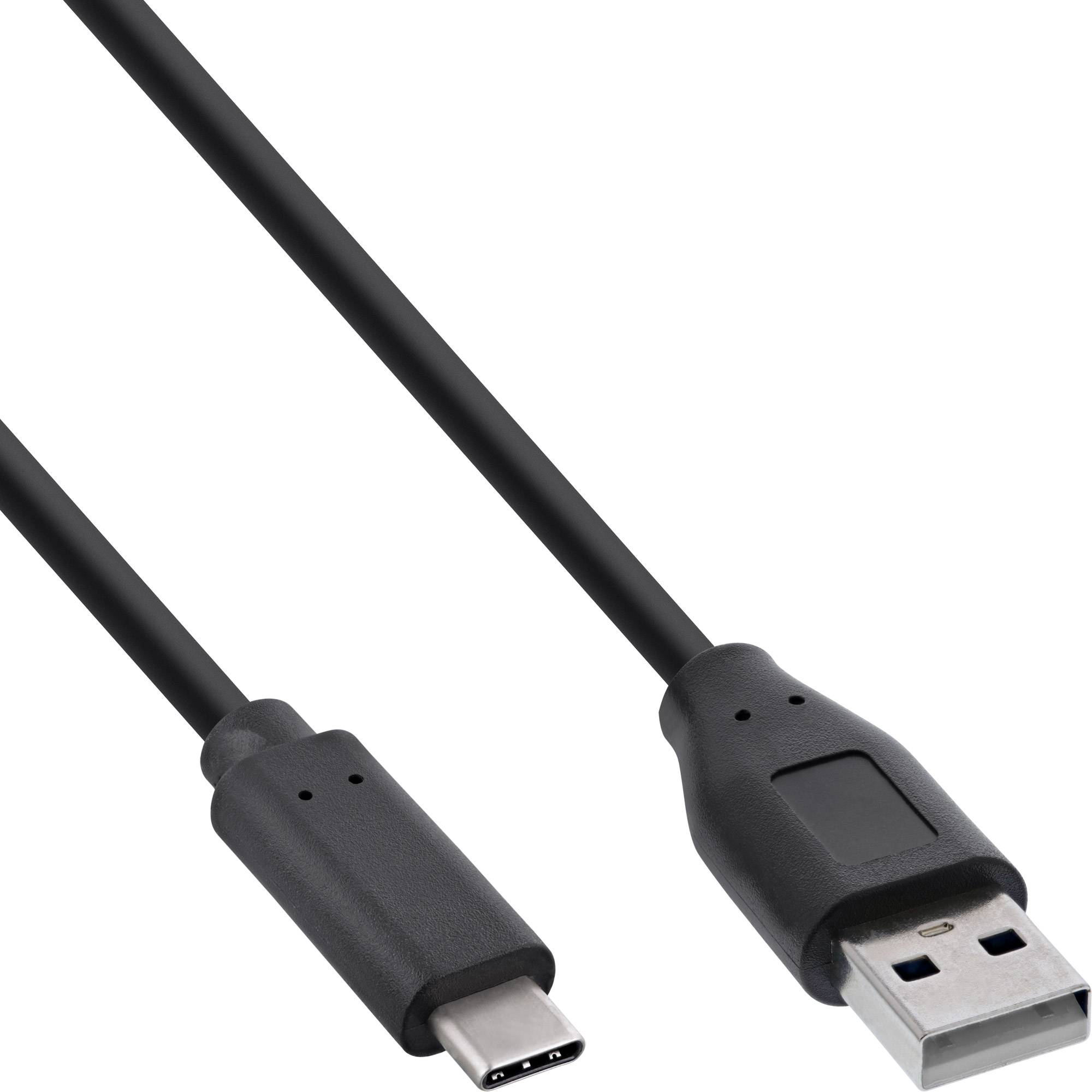 InLine® USB 2.0 Kabel, USB-C Stecker an A Stecker, schwarz, 5m-0