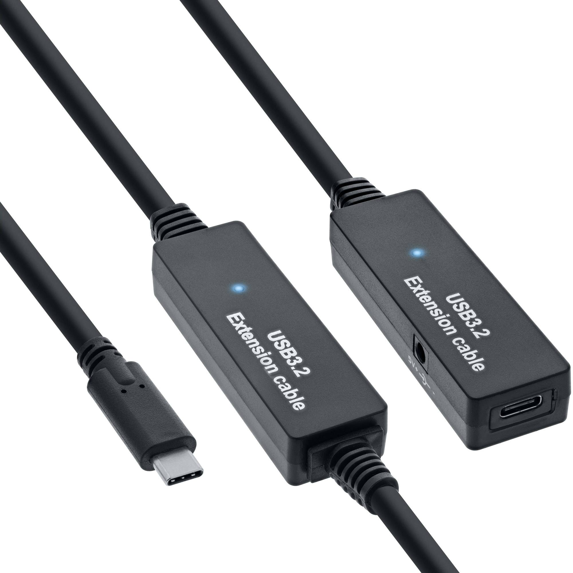 InLine USB 3.2 Gen.1 Aktiv-Verlängerung USB-C Stecker an Buchse 10m Kabel Digital/Daten Verlängerungskabel 10 m-0