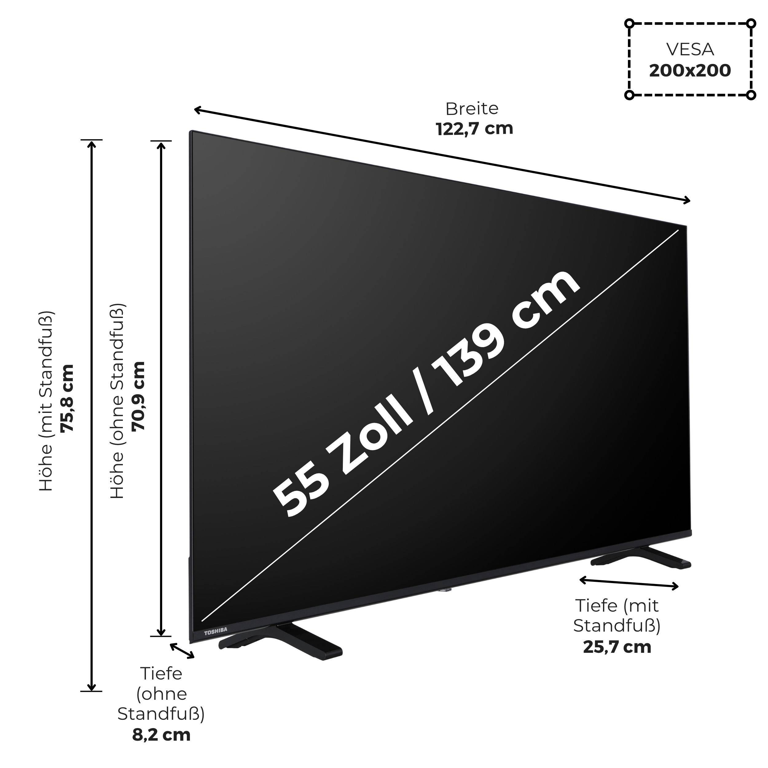 Toshiba 55UF2663DAZ Fire TV 55 Zoll Fernseher 4K Smart TV Dolby Vision HDR Alexa Triple-Tuner (2026)-2