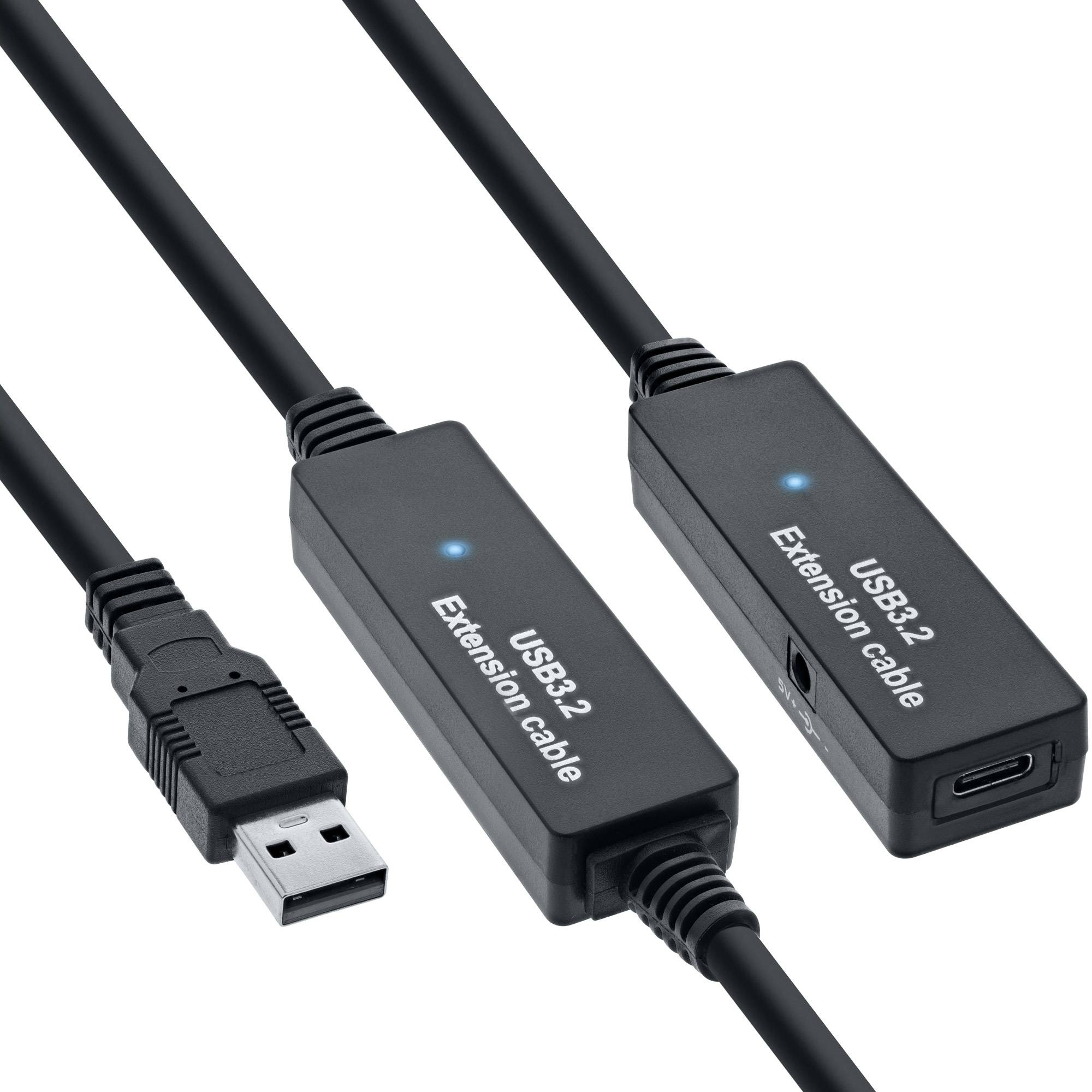 INLINE - USB 3.2 Gen.1 Aktiv-Verlängerung - USB-A Stecker an USB-C Buchse - 10m-0
