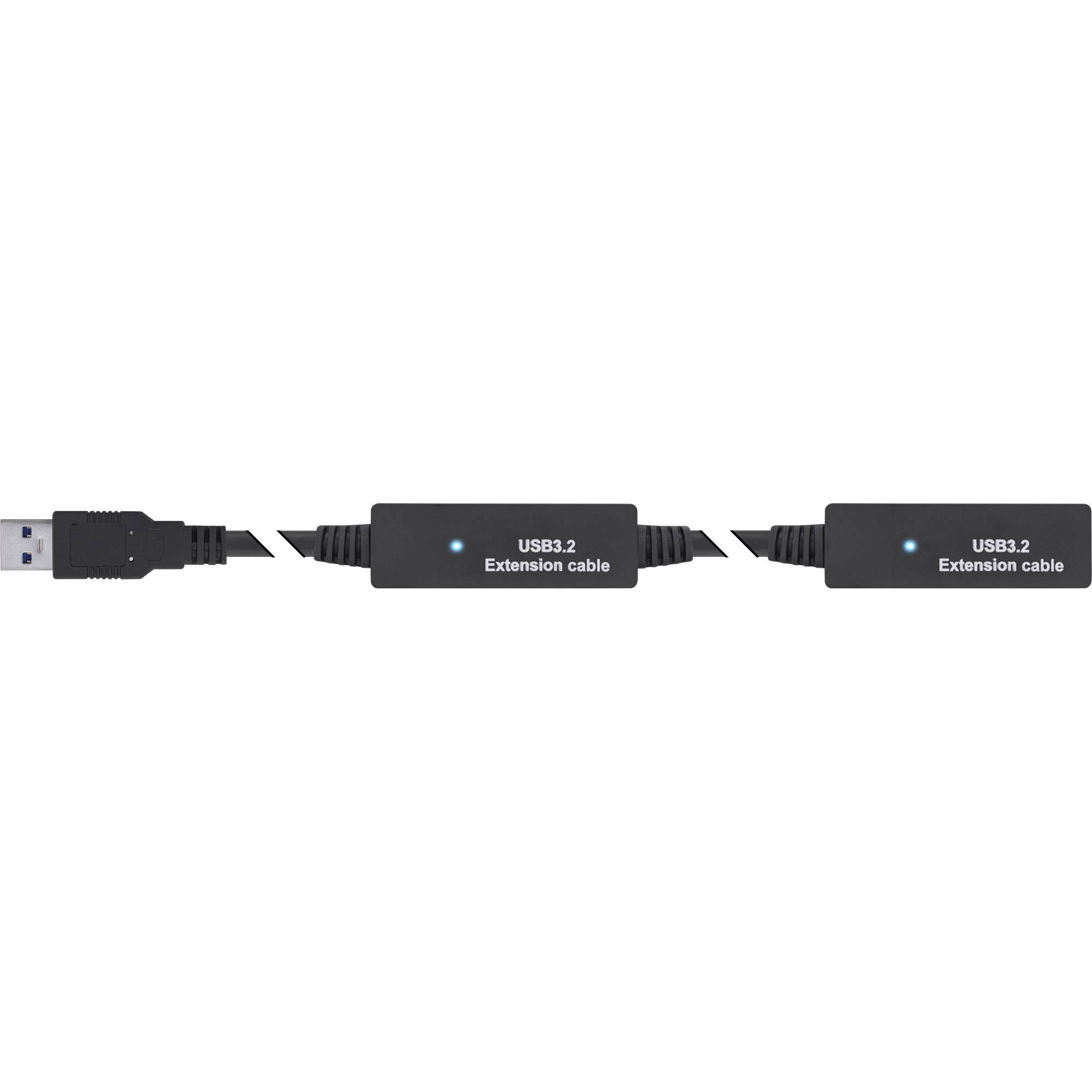 INLINE - USB 3.2 Gen.1 Aktiv-Verlängerung - USB-A Stecker an USB-C Buchse - 10m-1