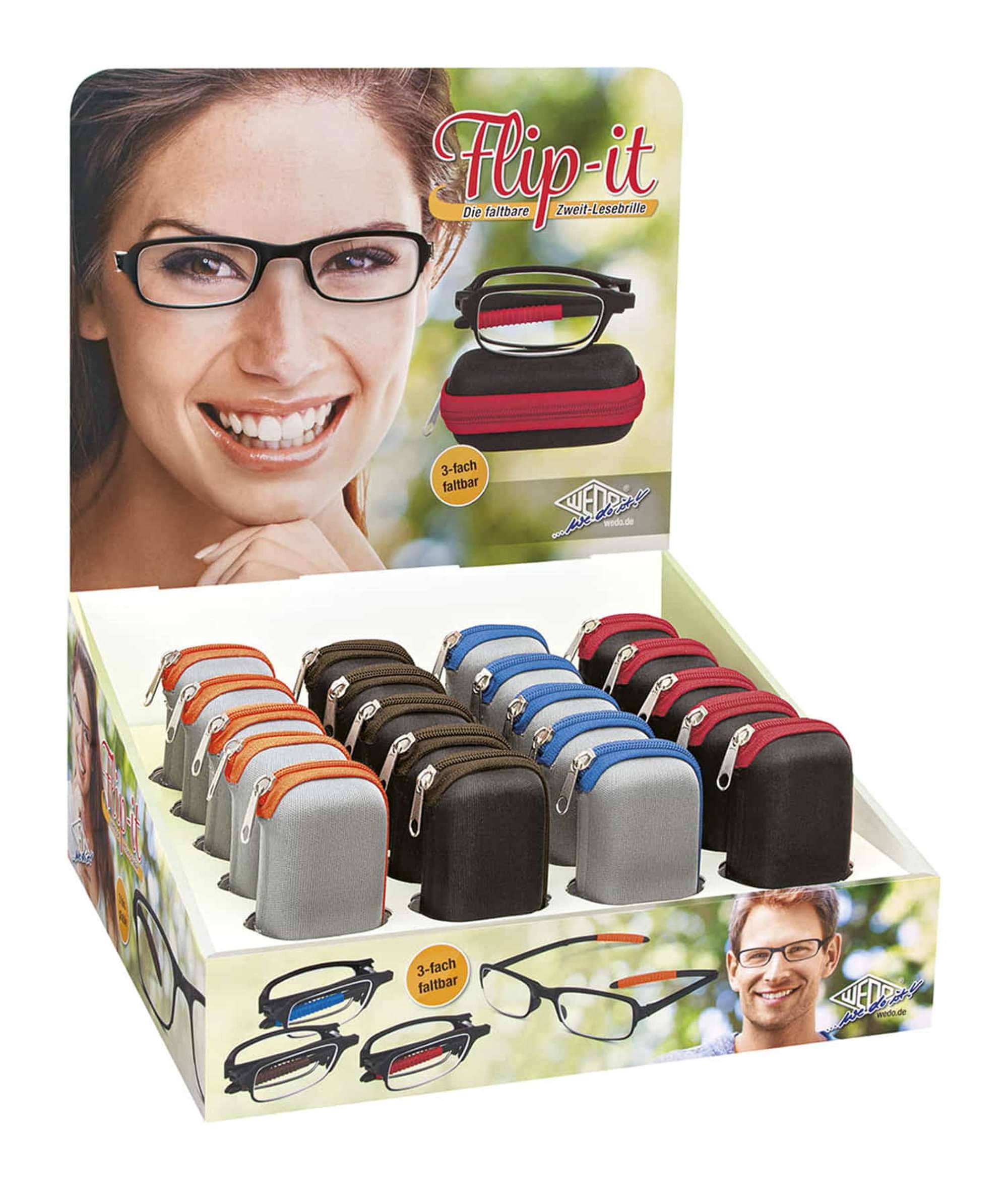 WEDO Lese-Klappbrille Flip-It, 20er Display f.sortiert-0