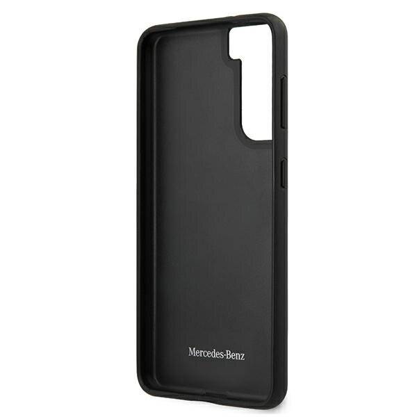 Mercedes-Benz - Perforated Hülle mit Metal Logo - G996F Galaxy S21+ - Schwarz-1