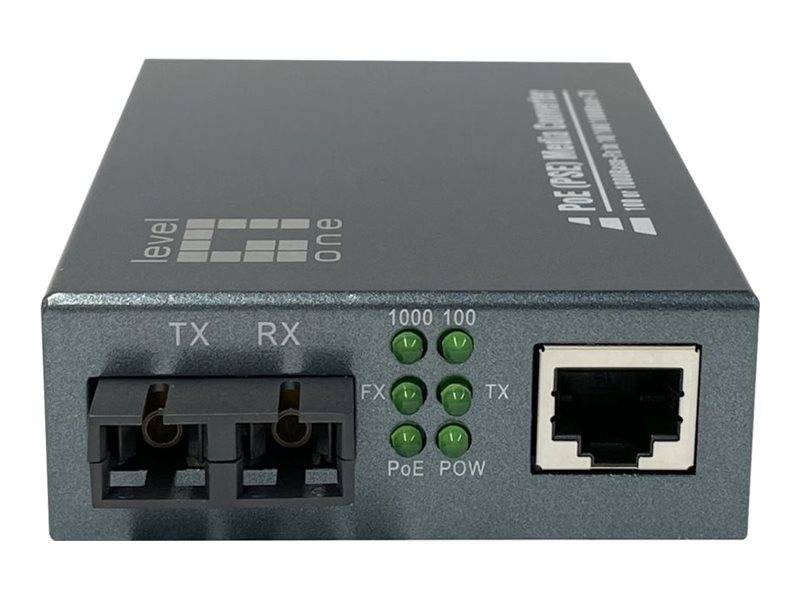 LevelOne Konverter GVT-2013 10/100/1000T>RJ45 to - Converter - 0,1 Gbps - LWL --0