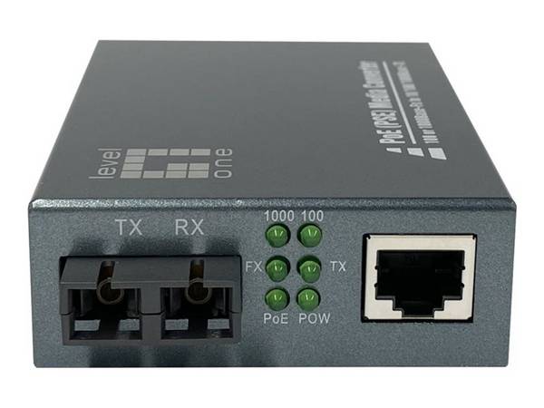 LevelOne Konverter GVT-2013 10/100/1000T>RJ45 to - Converter - 0,1 Gbps - LWL -