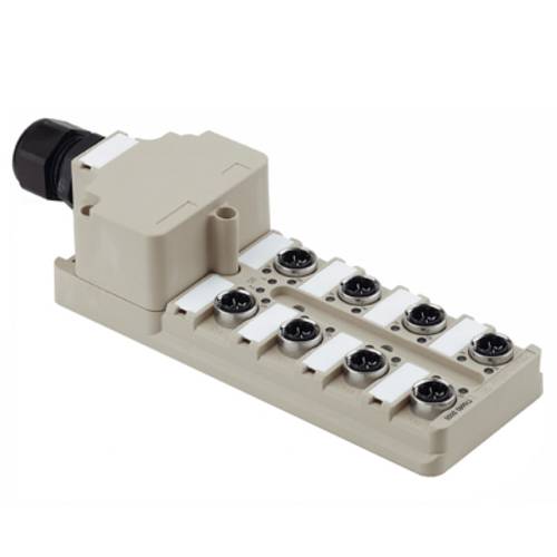 Weidmüller SAI-8-M 3P IDC 1760060000 Sensor/Aktorbox passiv M12-Verteiler mit Metallgewinde 1 St.