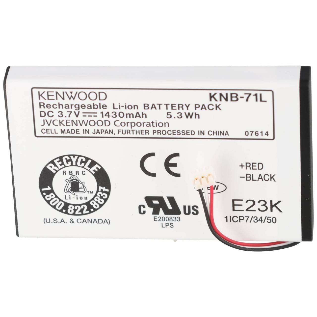 Original Li Ion Akku Kenwood PKT-23E KNB-71L - 3,7 V 1430 mAh-1