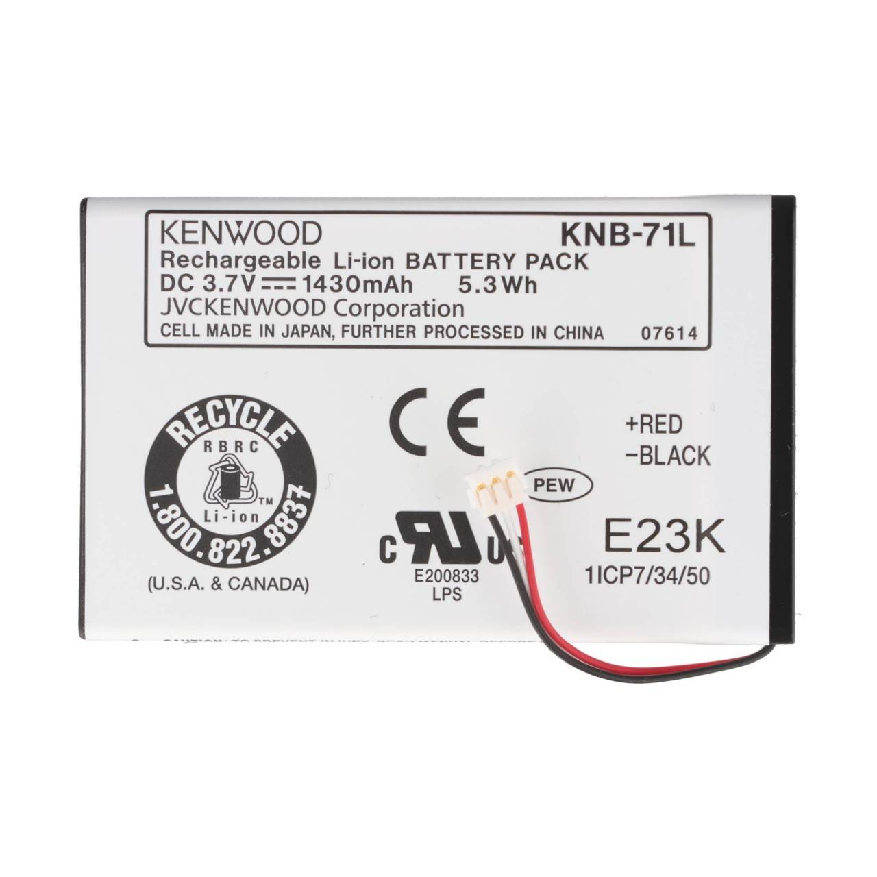 Original Li Ion Akku Kenwood PKT-23E KNB-71L - 3,7 V 1430 mAh-2