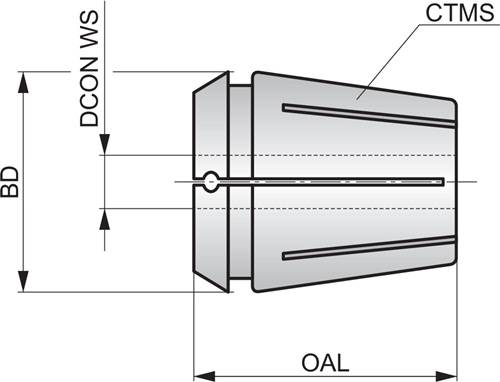 ER Spannzangen ISO ER25.C.08.S D.8mm PRAMET-3