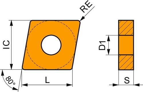 Drehwendeschneidplatte ISO CNMG 120408E-RM:T8430 D.5,16mm PVD beschichtet-3
