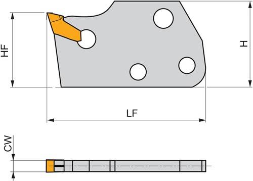 Modulares Stechschwert ISO XLCFN 250225-3.00 Einstechtiefe 25mm PRAMET-6