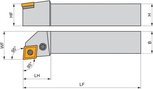 Drehwerkzeughalter ISO PCLNR 2020 K 12 Funkt.-Länge 125mm Rechtslauf PRAMET-3