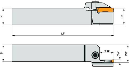 Planeinstech-Werkzeug ISO GL3-S2525MFL-25-R110076 Einstechtiefe 25mm Linkslauf-4