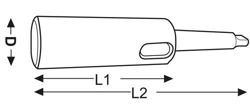 Verlängerungshülse DIN 2187 MK3xMK2 geh.u.geschl.TECWERK-3