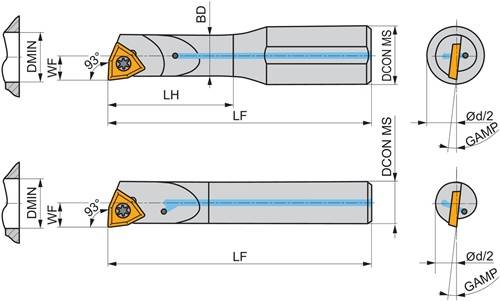 Bohrstange ISO E05F-SWUCL 02 D.5mm Linkslauf PRAMET-4