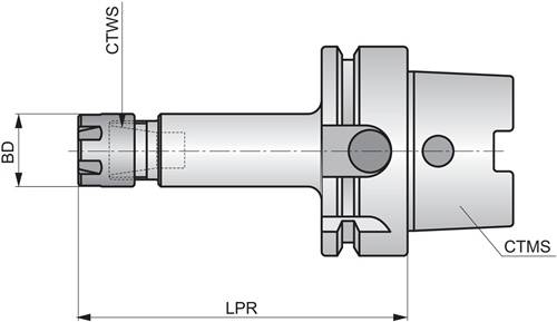 ER Mini-Spannzangenfutter ISO HSK.63A-CCM.ER11.100 D. 7mm PRAMET-3