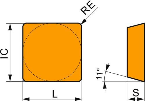 Drehwendeschneidplatte ISO SPMR 120308E-48:6640 Tiefe 8mm MT-CVD beschichtet-3