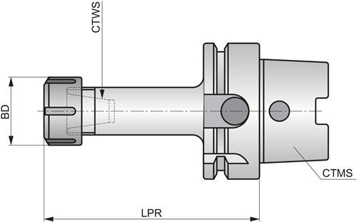 ER Spannzangenfutter ISO HSK.63A-CC.ER32.100 D. 20mm MAS BT PRAMET-3